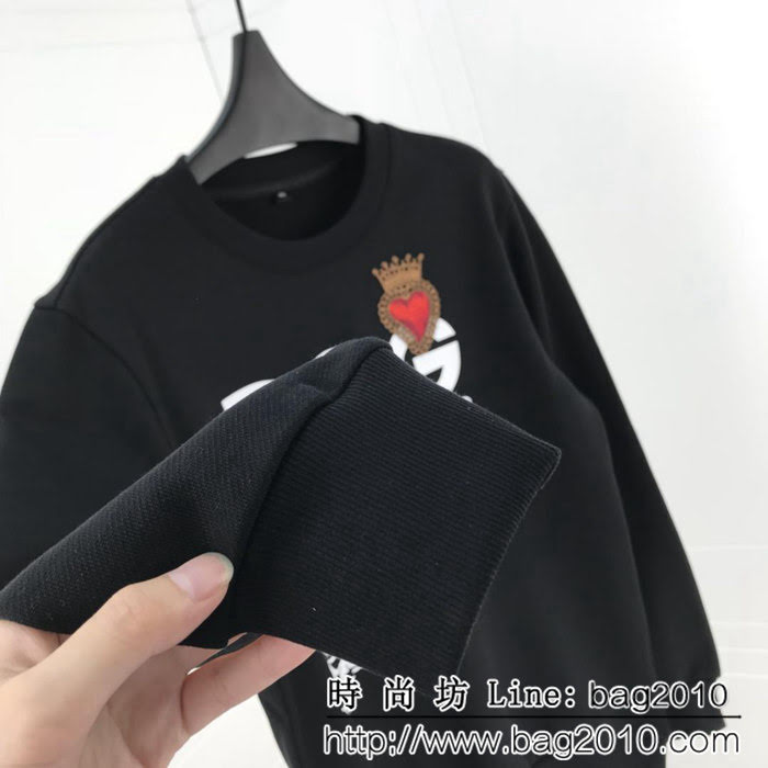 DＧ杜嘉班納 18SS秋冬新款 愛心皇冠 塗鴉字母印花 純棉衛衣 ydi1009